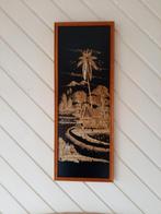 Diverse maten ingelijste indonesische bamboe afbeeldingen, Ophalen of Verzenden, 125 cm of meer, Schilderij, 75 cm of meer