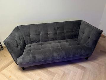 Fluwelen bank - Grijs | 2-zitter