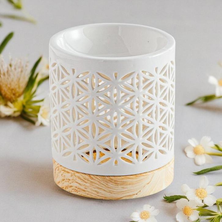 Bloem Aromabrander, Huis en Inrichting, Woonaccessoires | Kandelaars en Kaarsen, Nieuw, Kandelaar, Minder dan 25 cm, Overige materialen
