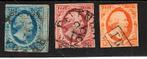 962 Nvph 1-3 Willem 3 1852 gebruikt zie scans, Ophalen of Verzenden, T/m 1940, Gestempeld