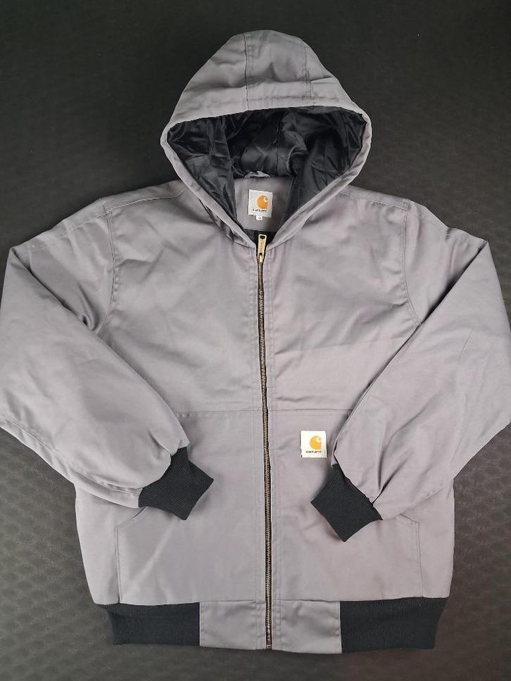 Carhartt Rework Hoodie Jacket M – Grijs, Kleding | Heren, Jassen | Winter, Nieuw, Maat 48/50 (M), Grijs, Ophalen of Verzenden