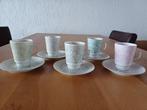 5 Mosa kop en schotels porselein 50-60 Jaren!, Gebruikt, Ophalen of Verzenden, Overige stijlen, Kop(pen) en/of Schotel(s)