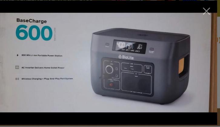 Biolite Base Charge 600 Powerbank, Audio, Tv en Foto, Accu's en Batterijen, Nieuw, Ophalen of Verzenden