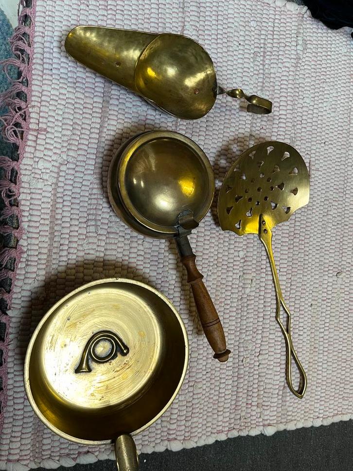 Antiek Koperwerk Keuken Set - 4 Stuks Diverse Items, Antiek en Kunst, Antiek | Keukenbenodigdheden, Ophalen of Verzenden