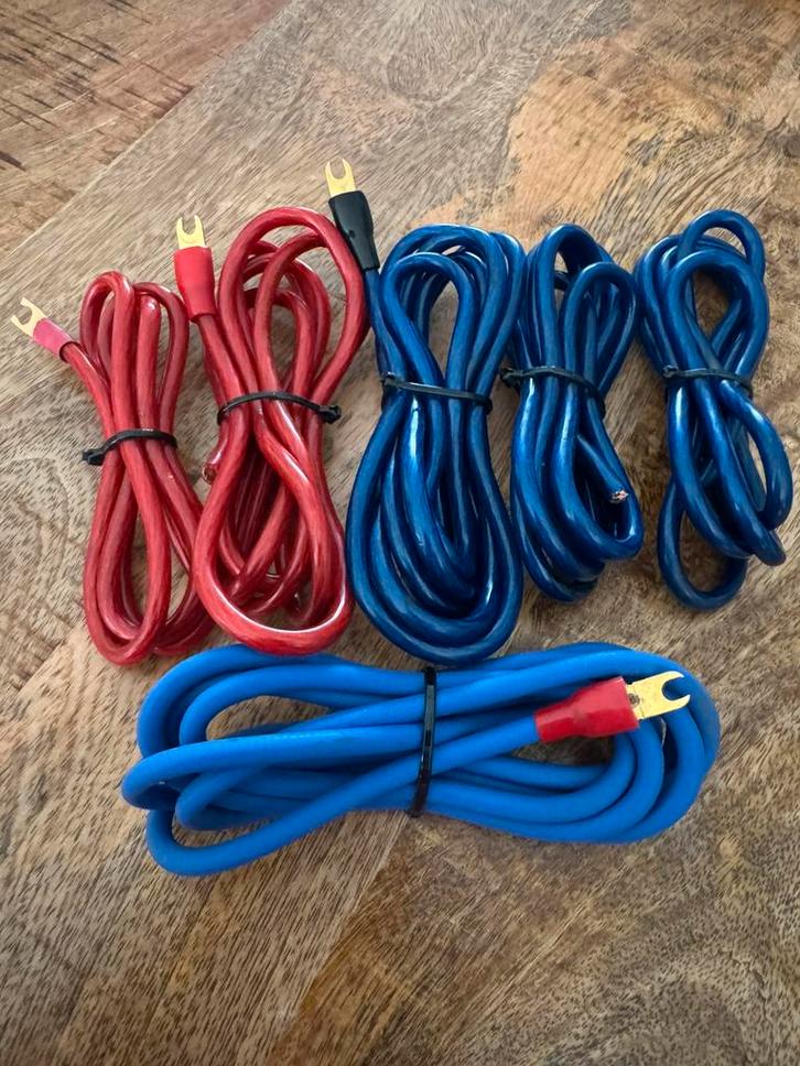 Diverse kabels versterker car audio, Auto diversen, Autospeakers, Zo goed als nieuw, Ophalen of Verzenden