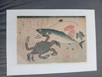 Prent Japan 20e eeuw Vis met Krab, Gebruikt, Voor 1940, Verzenden