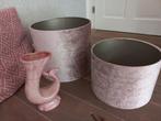 Super leuk set van roze woonaccessoires., Ophalen, Overige kleuren, 25 tot 50 cm, Rond