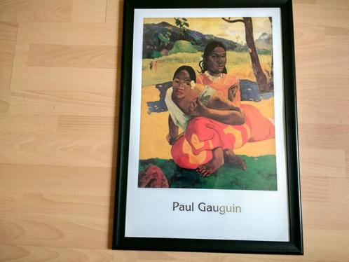 Ingelijste Poster Gauguin 2 vrouwen Tahiti 65 cm x 45 cm, Verzamelen, Posters, Zo goed als nieuw, Rechthoekig Staand, Met lijst