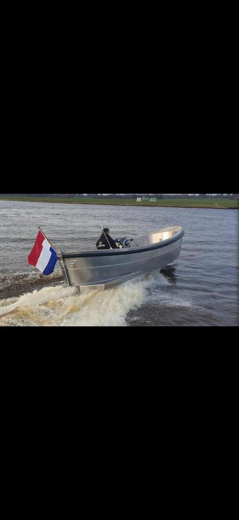 VanVossen 550 aluminium sloep – 20 pk – incl. trailer, Watersport en Boten, Sloepen, Zo goed als nieuw, 10 tot 30 pk, 3 tot 6 meter