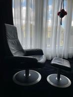 Leren Relaxstoel met Voetensteun, Huis en Inrichting, Fauteuils, Ophalen, Zo goed als nieuw, Leer, 75 tot 100 cm