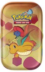 Pokemon - Dragonite Tin met 50 verschillende kaarten, Ophalen of Verzenden, Zo goed als nieuw, Meerdere kaarten