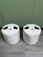 2 leuke nieuwe ronde panda poefjes, Ophalen, Minder dan 50 cm, Rond, Nieuw