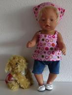 poppenkleertjes babypop born 43cm (trendybroek setje ), Verzenden, Nieuw, Babypop