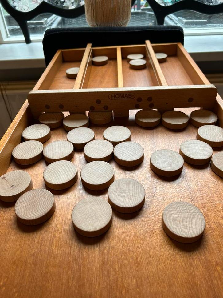 Homas kwaliteit sjoelbak 200 cm 30 sjoelschijven, Hobby en Vrije tijd, Gezelschapsspellen | Overige, Zo goed als nieuw, Een of twee spelers