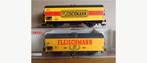 2 stuks Fleischmann H0 Gesloten goederenwagons FLEISCHMANN, Gebruikt, Wagon, Ophalen of Verzenden, Fleischmann