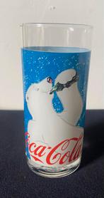 Coca-Cola Glas mwt schaatsende ijsbeer. H. 13,5 cm., Antiek en Kunst, Antiek | Glas en Kristal, Ophalen of Verzenden
