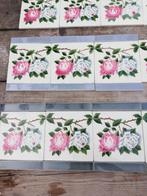 29 stuks art nouveau tegels met prachtige rozenrand