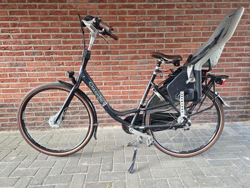 Gazelle bloom Mamafiets (mat)zwart mt 53 + evt. incl. zitjes, Fietsen en Brommers, Fietsen | Dames | Damesfietsen, Gebruikt, Gazelle