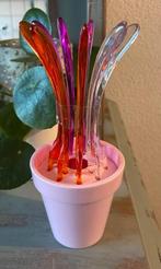 Koziol design cocktailprikkers bloempot roze, Antiek en Kunst, Ophalen of Verzenden