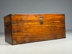 Campaign kist 19e eeuw antiek, Ophalen, Zo goed als nieuw, 50 tot 100 cm, Minder dan 50 cm