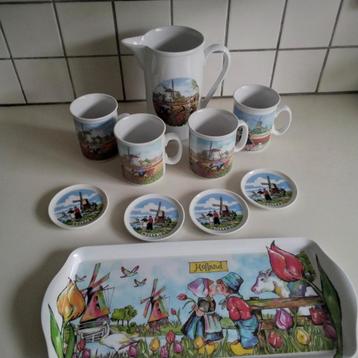 oer Hollandse melkset met bollenvelden,molens, tulpen  enz. beschikbaar voor biedingen