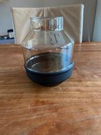 Leuk rookglas vaasje met zwarte onderkant, Huis en Inrichting, Woonaccessoires | Vazen, Ophalen of Verzenden, Zo goed als nieuw