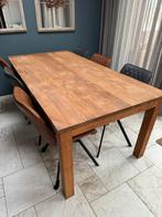 Prachtige eetkamertafel teak hout 200x100, Huis en Inrichting, Tafels | Eettafels, Gebruikt, 200 cm of meer, Vijf personen of meer