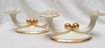 Art Deco Kandelaars - Porselein - Alka. beschikbaar voor biedingen