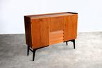 vintage sideboard | wandkast | jaren 60 | Zweeds, Gebruikt, Ophalen of Verzenden, 25 tot 50 cm, Glas