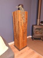 Teak Zuil Sokkel Plantenstandaard Lampvoet - Octa, Huis en Inrichting, Ophalen, Gebruikt