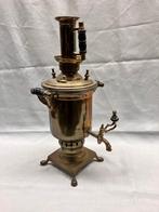 Messing Russische kolen-samovar compleet ca. 1900–1930, Antiek en Kunst, Verzenden, Koper