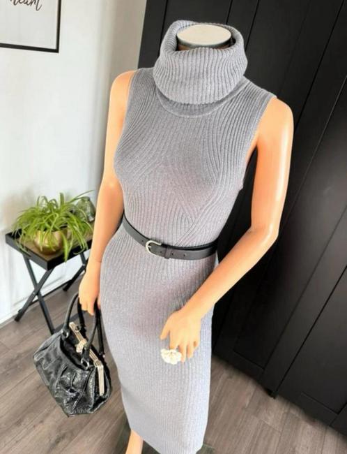 REINDERS gebreide maxi jurk maat M - zilver - grijs - katoen, Kleding | Dames, Jurken, Zo goed als nieuw, Maat 38/40 (M), Grijs