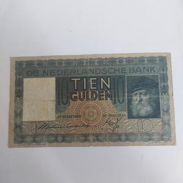 10 gulden biljet Grijsaard uit 1939 in ZFR
Serie 3 QZ 072200 beschikbaar voor biedingen