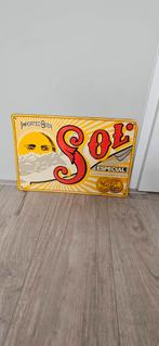 Sol beer reclamebord 26x40cm voor in de mancave, Ophalen of Verzenden, Gebruikt, Reclamebord