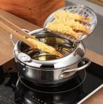 Grote RVS oliepan / frituurpan met deksel 4.2 liter, Huis en Inrichting, Keuken | Potten en Pannen, Ophalen of Verzenden, Nieuw
