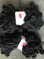 2 bollen Phildar pompon XXL zwart met echte wol!, Ophalen of Verzenden, Nieuw, Breien of Haken, Wol of Garen