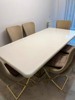 Eettafel met 6 stoelen - Stijlvol & Compleet, Ophalen, Gebruikt, 100 tot 150 cm, Vijf personen of meer