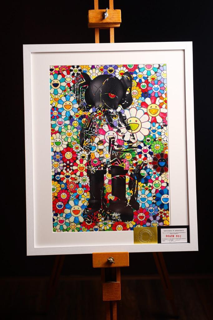 exclusief kunstwerk van Death NYC (Murakami x Kaws), Antiek en Kunst, Kunst | Litho's en Zeefdrukken, Ophalen of Verzenden