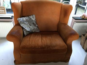 loveseat van cognac-kleurig leer