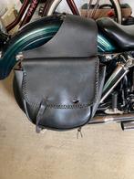 Motor zwarte lederen zadeltas - gebruikt, Motoren, Accessoires | Koffers en Tassen, Ophalen, Gebruikt