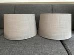 Twee leuke grijze/taupekleurige lampenkappen, Ophalen of Verzenden, Zo goed als nieuw, Rond, 25 tot 50 cm