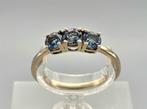 Gouden  Vintage ring met edelstenen toermalijn. 2025/714, Blauw, ., Nieuw, Ophalen of Verzenden