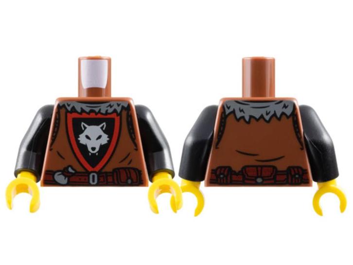 Lego Castle Minifig Torso Castle Wolfpack with Black and, Kinderen en Baby's, Speelgoed | Duplo en Lego, Nieuw, Lego, Losse stenen