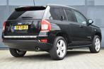 Jeep Compass 2.0 Limited |STOELVERW.|LEDER|NAVI|CLIMATE|CRUI, 450 kg, Huisgarantie, Met garantie (alle), Zwart