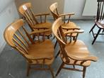 Blank eiken stoelen, 5 stuks, Huis en Inrichting, Stoelen, Ophalen, Overige kleuren, Zo goed als nieuw, Vijf, Zes of meer stoelen