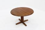Vintage Deense ronde uitschuifbare eettafel tafel massief, Huis en Inrichting, Tafels | Eettafels, Ophalen, Vintage, Deens, 100 tot 150 cm
