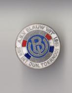 Voetbal broche ASV Blauw Wit Amsterdam, Verzamelen, Speldjes, Pins en Buttons, Gebruikt, Niet vindbaar, Niet vindbaar, Speldje of Pin
