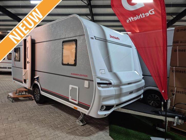 Dethleffs Summer Edition 470 FR, Caravans en Kamperen, Caravans, tot en met 4, Rondzit, Dethleffs, Frans bed, Lengtebed, Overige typen