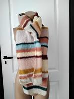 Handgebreide Zijde/Alpaca Sjaal - Pastel Strepen, Kleding | Dames, Mutsen, Sjaals en Handschoenen, Handgemaakt, Ophalen of Verzenden