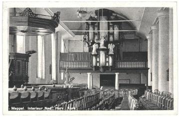 967154	Meppel	Drenthe	Interieur	NH kerk	1941	Gelopen met zeg